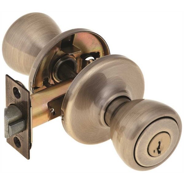 Kwikset Tylo SmartKey Security Entry Lock Us5 Antique Brass 400T 5 SMT 6AL RCS V1